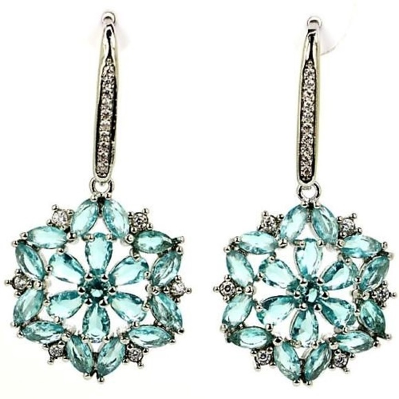 Jewelry - Aquamarine Gemstone Earrings Silver. 925